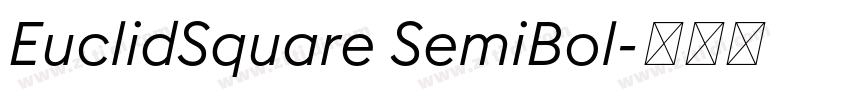 EuclidSquare SemiBol字体转换